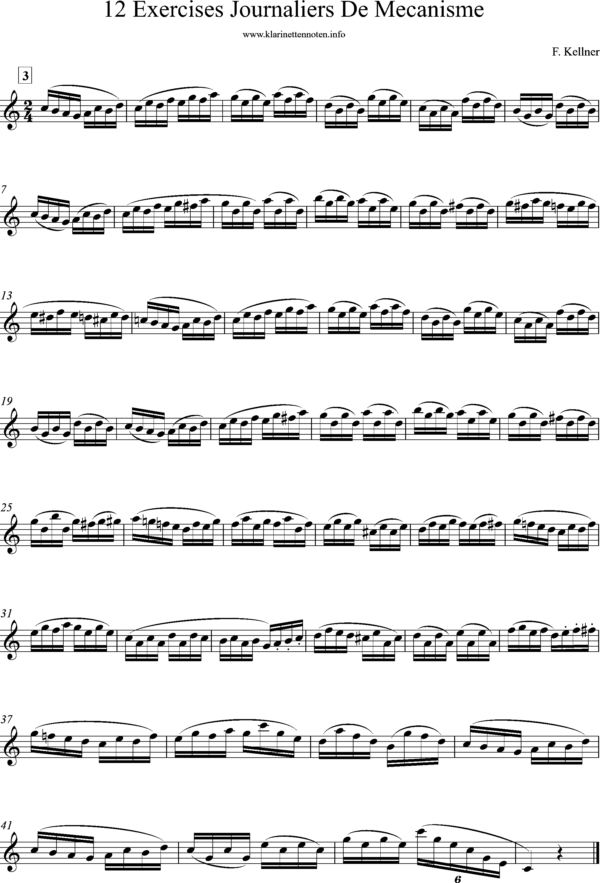 kellner, 12 exercises- No. 2